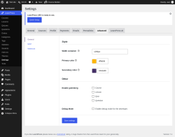 Page screenshot: LearnPress &rarr; Settings &rarr; Advanced
