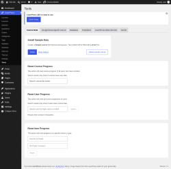 Page screenshot: LearnPress &rarr; Tools