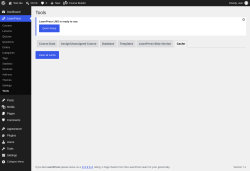 Page screenshot: LearnPress &rarr; Tools &rarr; Cache