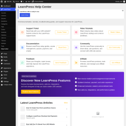 Page screenshot: LearnPress &rarr; Help Center