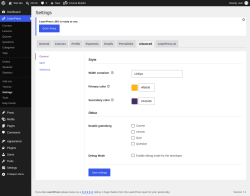 Page screenshot: LearnPress &rarr; Settings &rarr; Advanced