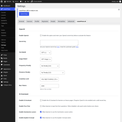 Page screenshot: LearnPress &rarr; Settings &rarr; LearnPress AI