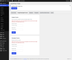 Page screenshot: LearnPress &rarr; Tools &rarr; Assign/Unassigned Course