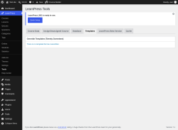 Page screenshot: LearnPress &rarr; Tools &rarr; Templates