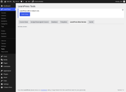 Page screenshot: LearnPress &rarr; Tools &rarr; LearnPress Beta Version