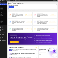 Page screenshot: LearnPress &rarr; Help Center