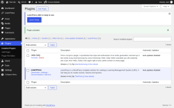 Page screenshot: Plugins &lsaquo; Test site &mdash; WordPress