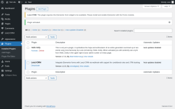 Page screenshot: Plugins &lsaquo; Test site &mdash; WordPress