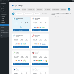Page screenshot: Leyka &rarr; Settings