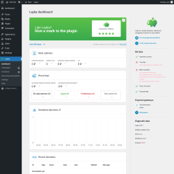 Page screenshot: Leyka