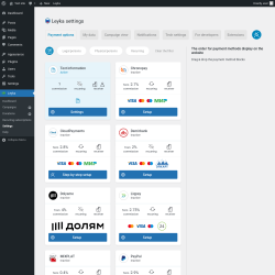 Page screenshot: Leyka &rarr; Settings