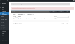 Page screenshot: Library Management &rarr; Categories & Books