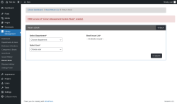 Page screenshot: Library Management &rarr; Return Book