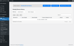 Page screenshot: Library Management &rarr; Book Transactions