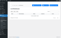 Page screenshot: Library Management &rarr; Manage Bookcase & Section