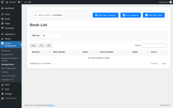 Page screenshot: Library Management &rarr; Manage Books