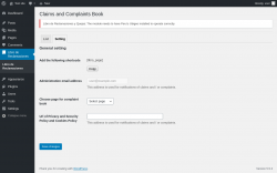 Page screenshot: Libro de Reclamaciones &rarr; Setting