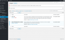 Page screenshot: Plugins &lsaquo; Test site &mdash; WordPress