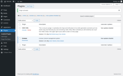 Page screenshot: Plugins &lsaquo; Test site &mdash; WordPress