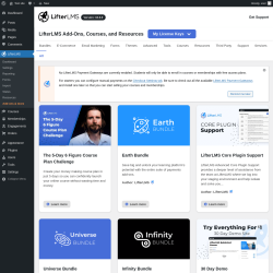 Page screenshot: LifterLMS &rarr; Add-ons & more