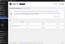 Page screenshot: Engagements &rarr; Awarded Achievements