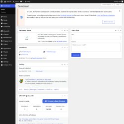 Page screenshot: Dashboard &lsaquo; Test site &mdash; WordPress