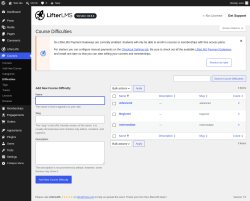Page screenshot: Courses &rarr; Difficulties