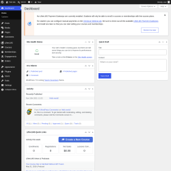 Page screenshot: Dashboard &lsaquo; Test site &mdash; WordPress