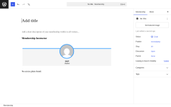 Page screenshot: Memberships &rarr; Add New Membership
