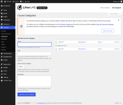 Page screenshot: Courses &rarr; Categories