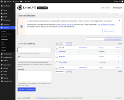 Page screenshot: Courses &rarr; Difficulties