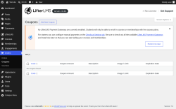 Page screenshot: Orders &rarr; Coupons