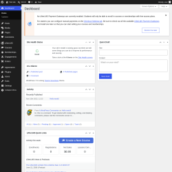 Page screenshot: Dashboard &lsaquo; Test site &mdash; WordPress