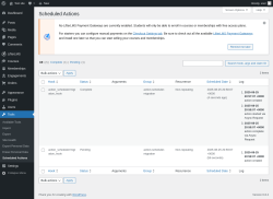 Page screenshot: Tools → Scheduled Actions
