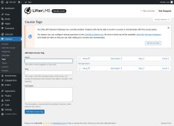 Page screenshot: Courses → Tags