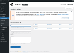 Page screenshot: Memberships → Tags
