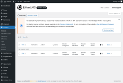 Page screenshot: Courses
