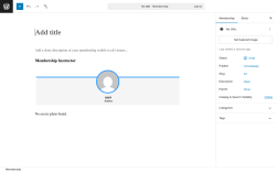 Page screenshot: Memberships &rarr; Add New Membership