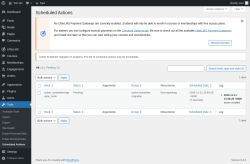 Page screenshot: Tools &rarr; Scheduled Actions
