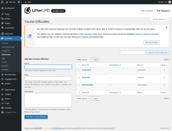 Page screenshot: Courses &rarr; Difficulties