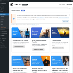 Page screenshot: LifterLMS &rarr; Import