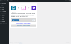Page screenshot: ‹ Test site — WordPress