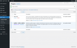Page screenshot: Plugins ‹ Test site — WordPress
