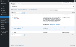 Page screenshot: Plugins ‹ Test site — WordPress