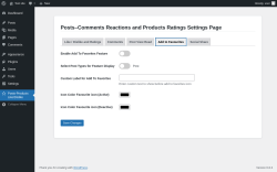 Page screenshot: Posts-Products Like/Dislike → Add to Favourites