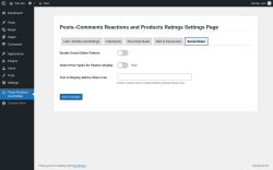 Page screenshot: Posts-Products Like/Dislike → Social Share