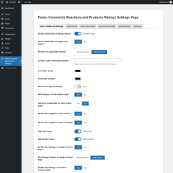 Page screenshot: Posts Products Reactions & Ratings