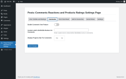 Page screenshot: Posts Products Reactions & Ratings → Comments