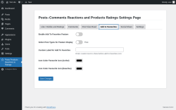 Page screenshot: Posts Products Reactions & Ratings → Add to Favourites