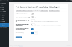 Page screenshot: Posts Products Reactions & Ratings → Post View Read